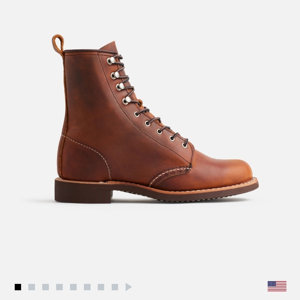 Womens REDWING SILVERSMITH Leather Lace-Up Boots - Picture 4 of 4
